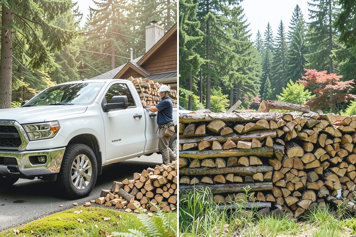 Firewood Area Cleanup in Marysville, Snohomish County, WA - Assess the full firewood area and note all the material to clear