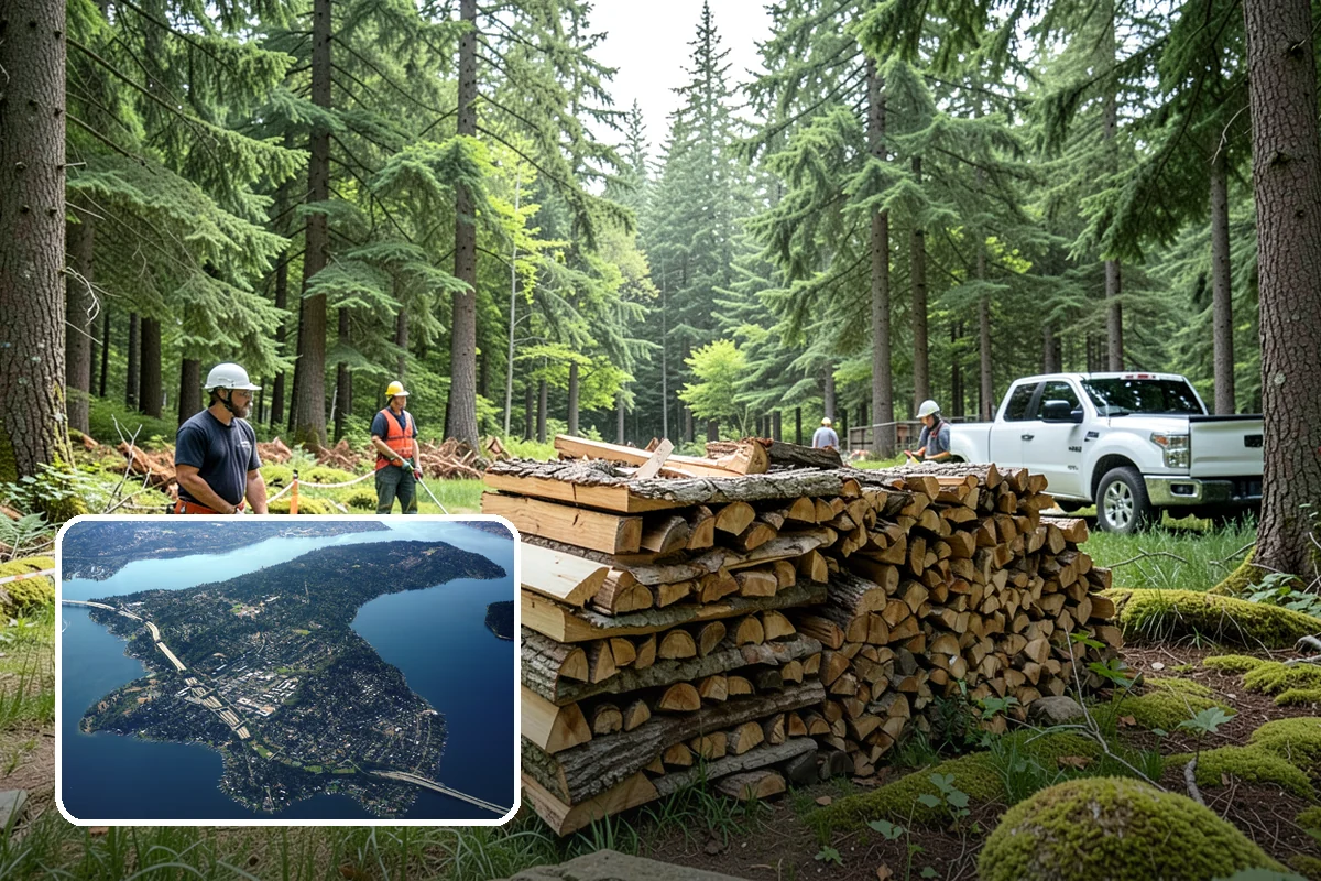 Firewood Area Cleanup in Mercer Island, King County, WA - Restores the whole firewood zone in one visit