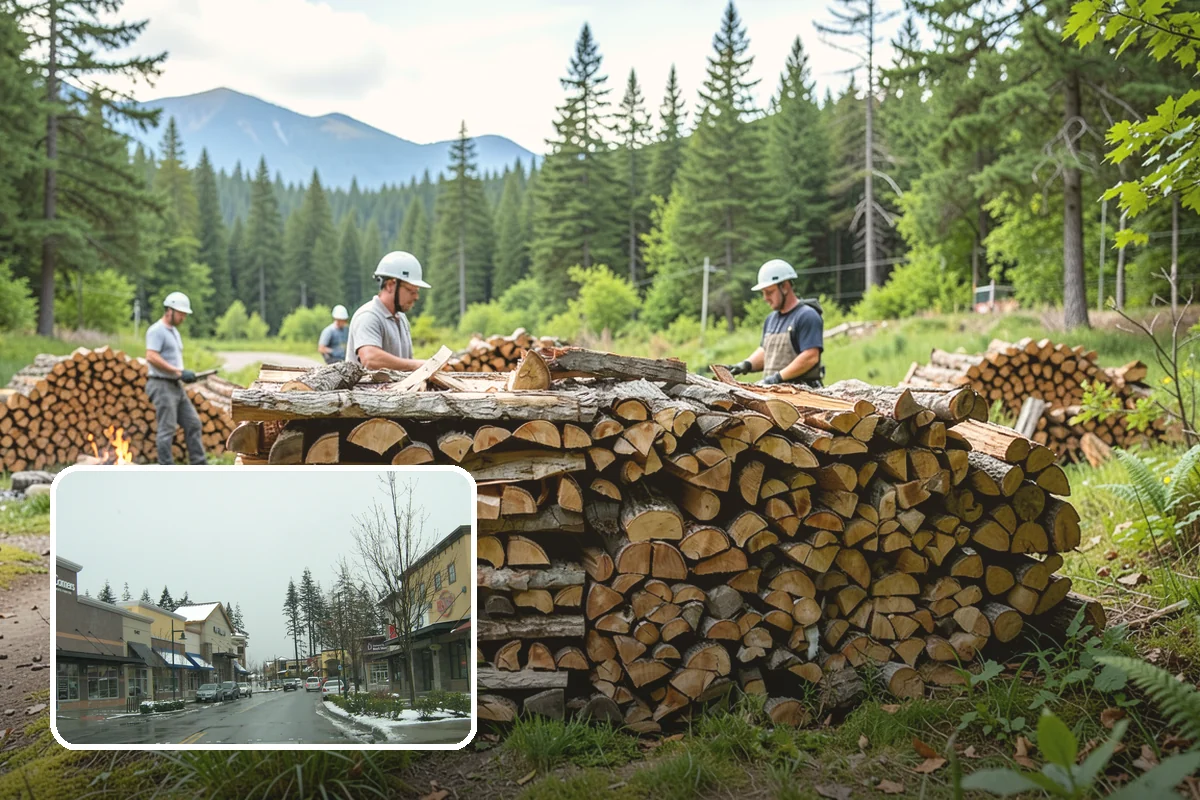 Firewood Area Cleanup in Mill Creek, Snohomish County, WA - Restores the whole firewood zone in one visit