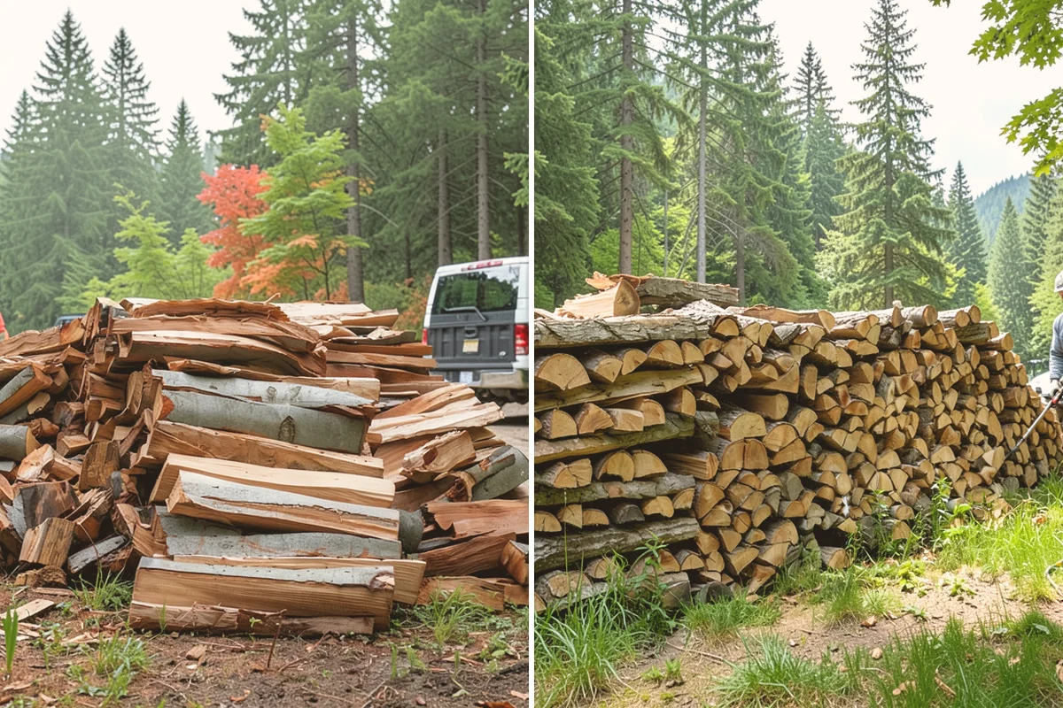 Firewood Area Cleanup in Milton, King County, WA - Assess the full firewood area and note all the material to clear