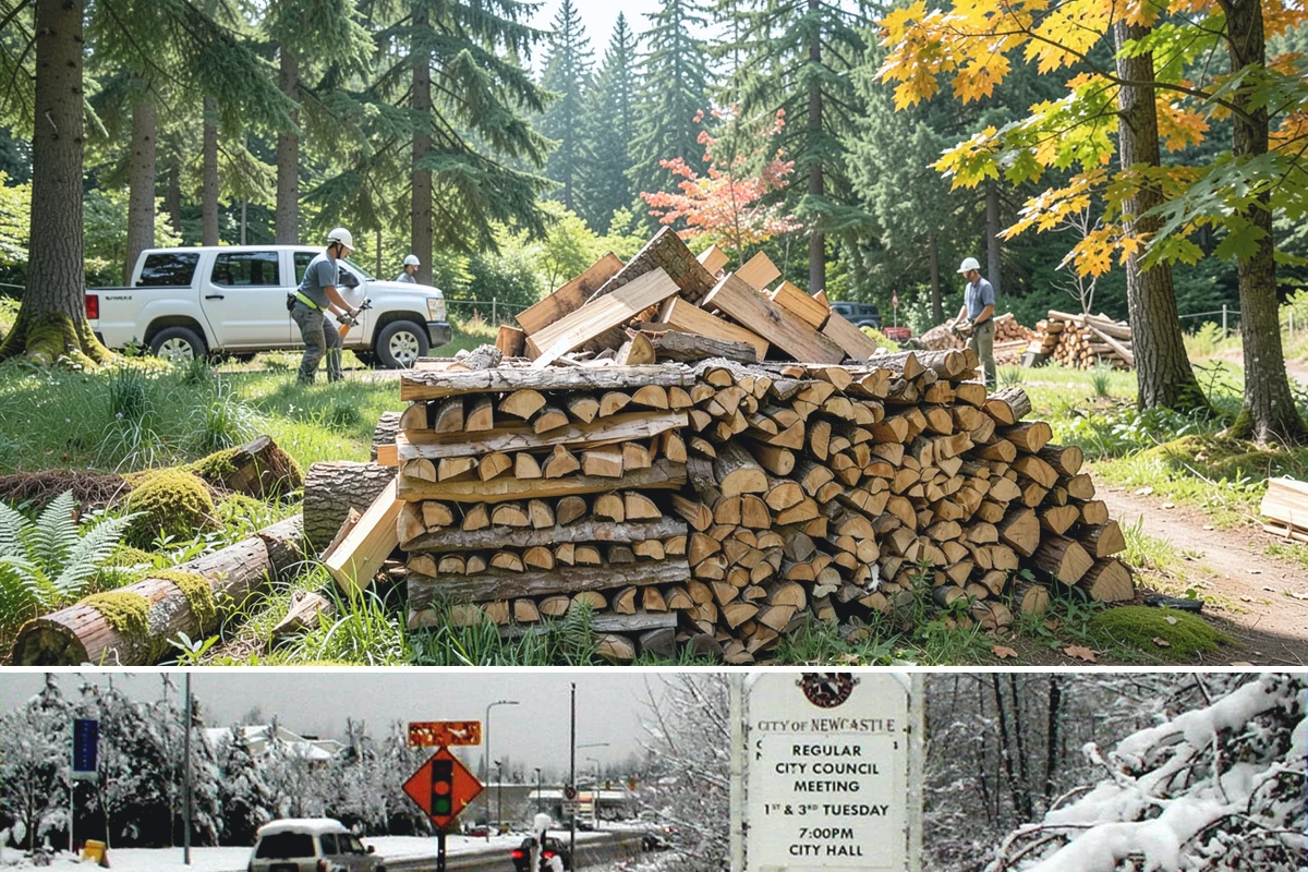 Firewood Area Cleanup in Newcastle, King County, WA - Early spring is the sweet spot for a full reset after winter, though a fall visit preps the space ahead of heating season.