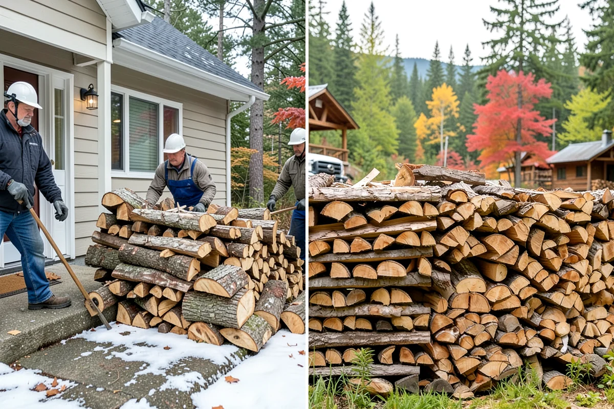 Firewood Area Cleanup in Normandy Park, King County, WA - Assess the full firewood area and note all the material to clear