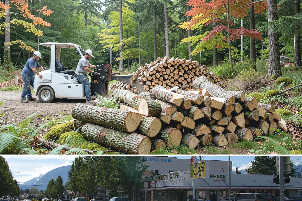 Firewood Area Cleanup in North Bend, King County, WA - Early spring is the sweet spot for a full reset after winter, though a fall visit preps the space ahead of heating season.