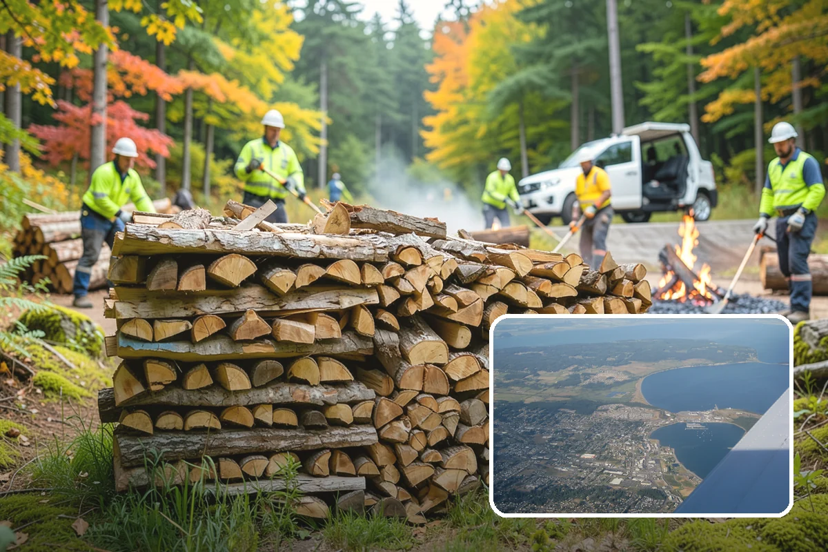 Firewood Area Cleanup in Oak Harbor, Island County, WA - Restores the whole firewood zone in one visit