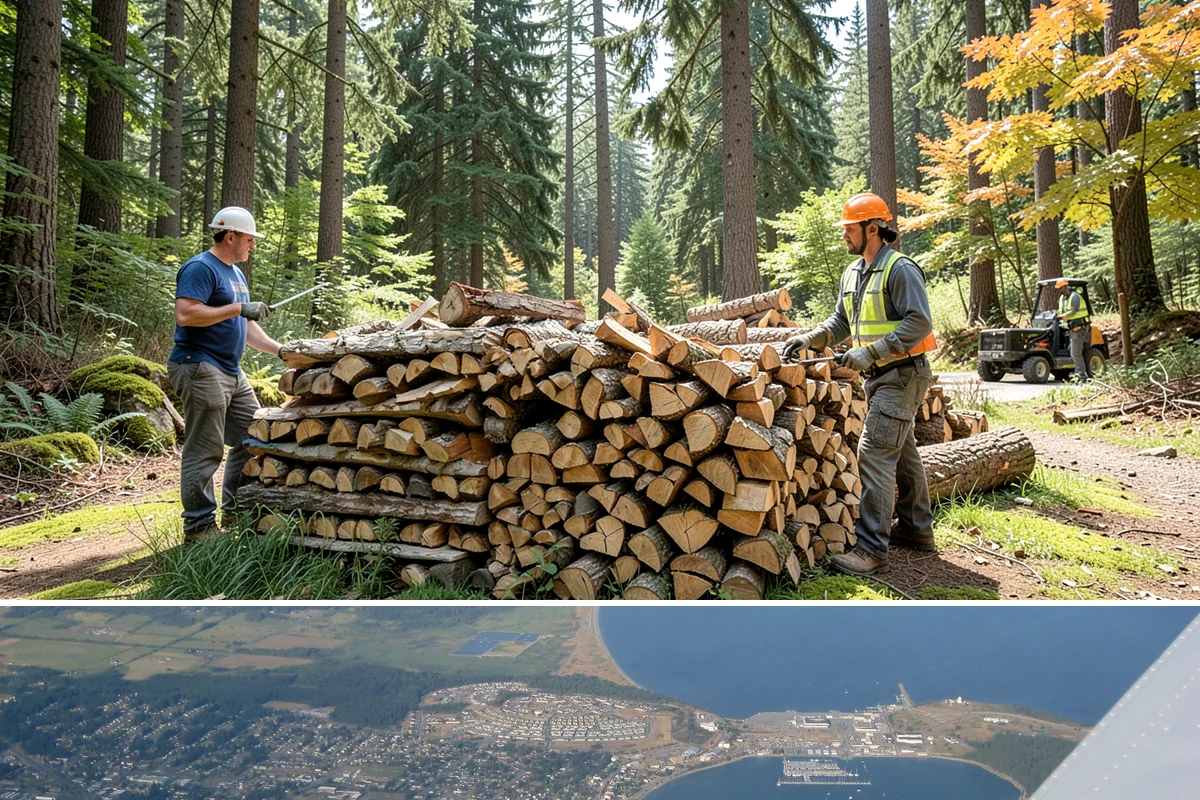 Firewood Area Cleanup in Oak Harbor, Island County, WA - Early spring is the sweet spot for a full reset after winter, though a fall visit preps the space ahead of heating season.