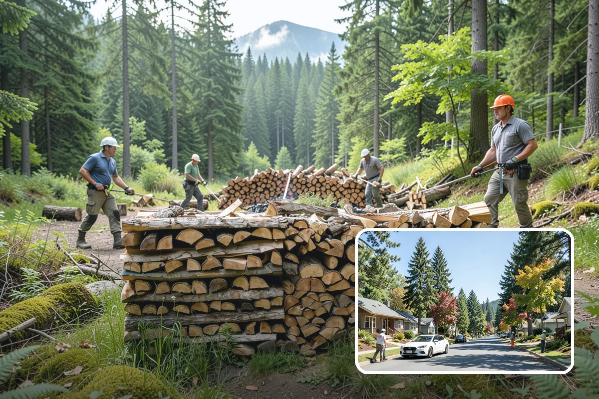 Firewood Area Cleanup in Orting, Pierce County, WA - Restores the whole firewood zone in one visit