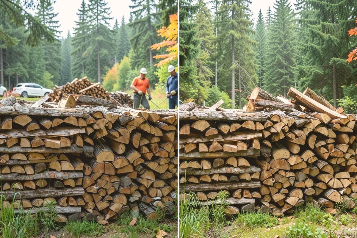 Firewood Area Cleanup in Orting, Pierce County, WA - Assess the full firewood area and note all the material to clear