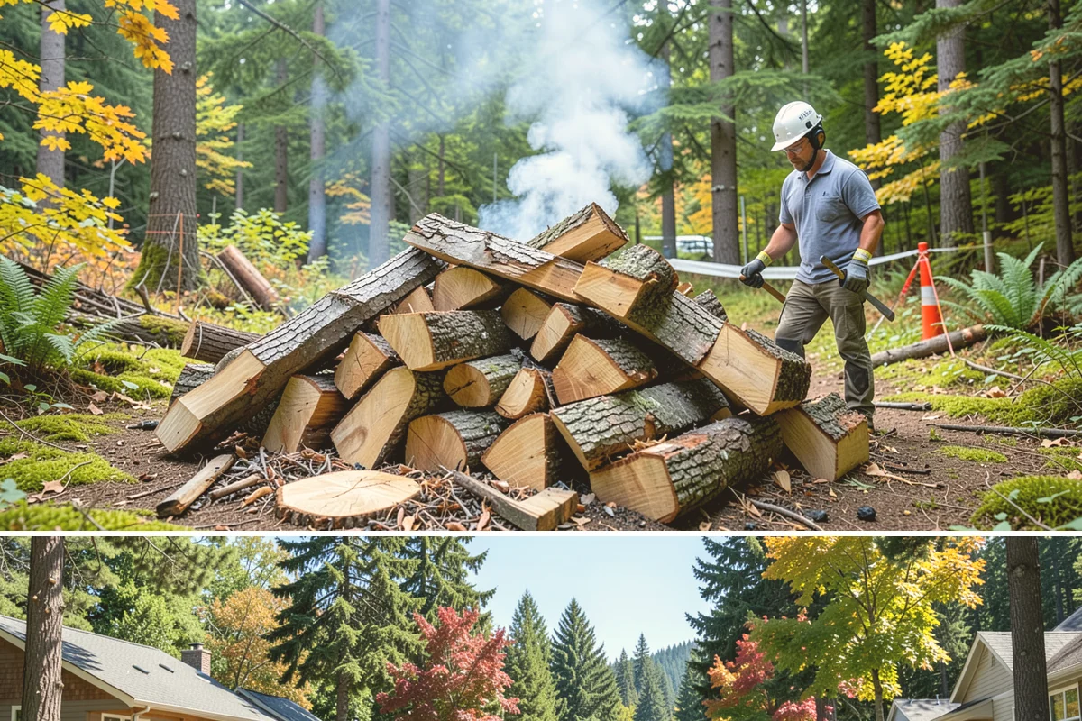 Firewood Area Cleanup in Orting, Pierce County, WA - Early spring is the sweet spot for a full reset after winter, though a fall visit preps the space ahead of heating season.