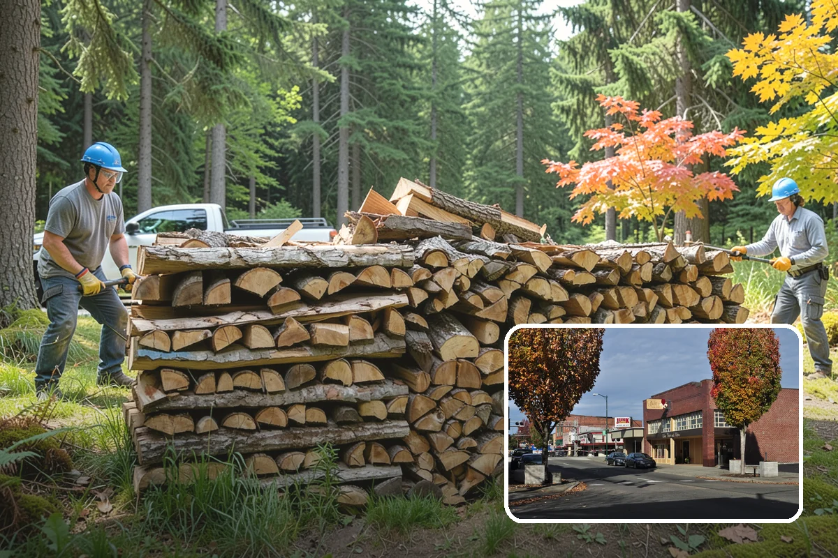 Firewood Area Cleanup in Puyallup, Pierce County, WA - Restores the whole firewood zone in one visit
