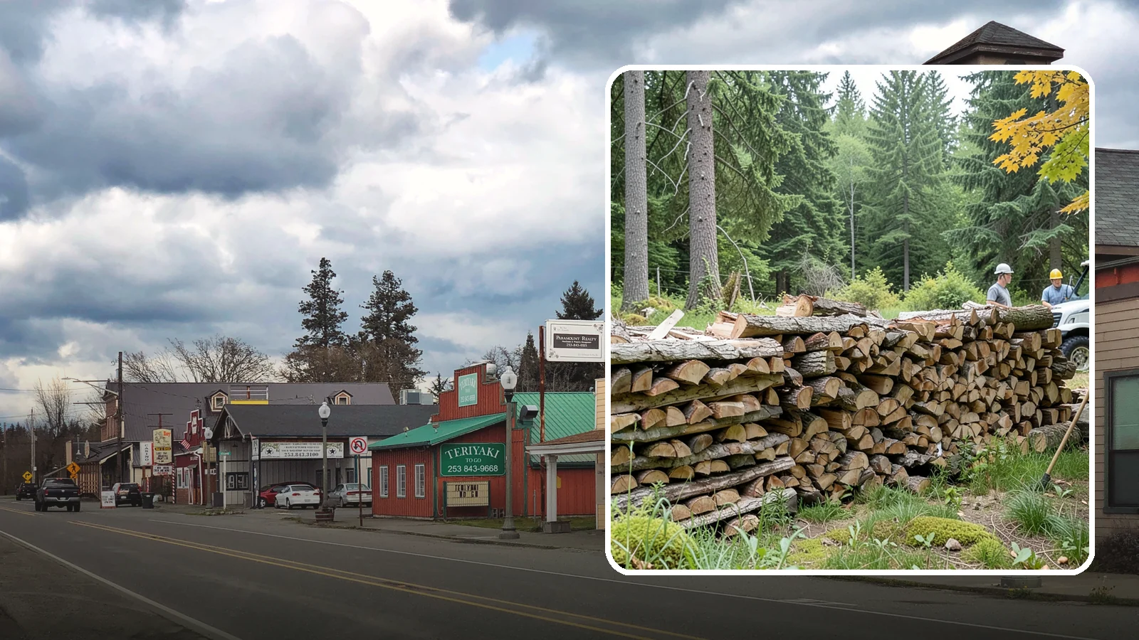 Firewood Area Cleanup in Roy, Pierce County, WA - We give your entire firewood zone a full reset, clearing debris, scraps, and clutter from top to bottom.