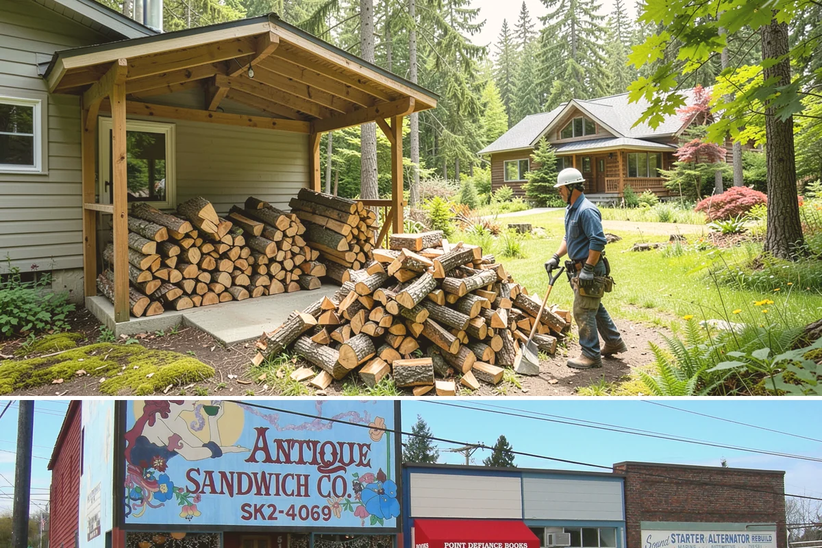 Firewood Area Cleanup in Ruston, Pierce County, WA - Early spring is the sweet spot for a full reset after winter, though a fall visit preps the space ahead of heating season.