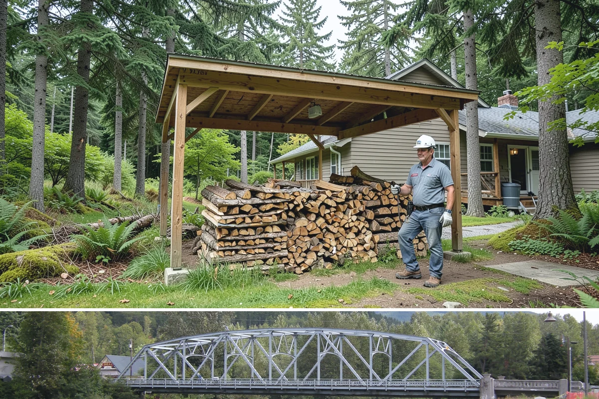Firewood Area Cleanup in Skykomish, King County, WA - Early spring is the sweet spot for a full reset after winter, though a fall visit preps the space ahead of heating season.
