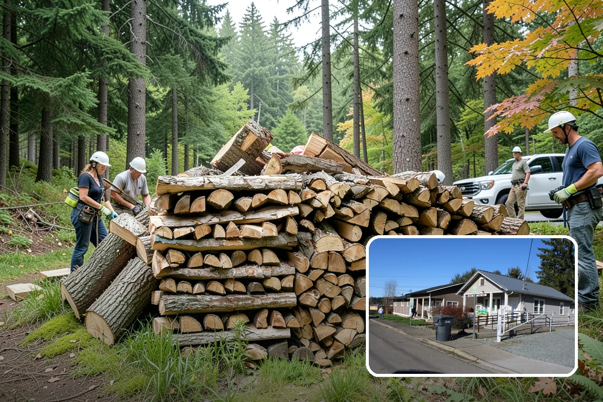 Firewood Area Cleanup in South Prairie, Pierce County, WA - Restores the whole firewood zone in one visit