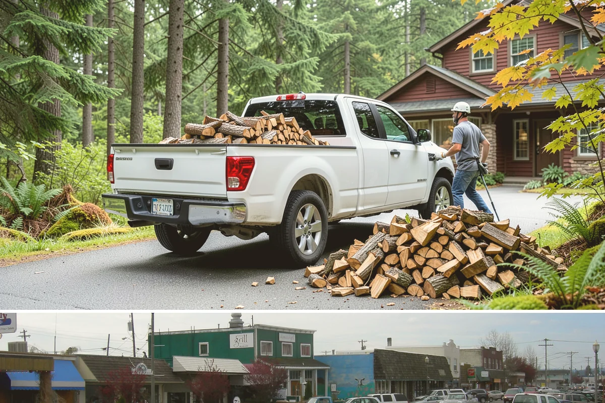Firewood Area Cleanup in Stanwood, Snohomish County, WA - Early spring is the sweet spot for a full reset after winter, though a fall visit preps the space ahead of heating season.
