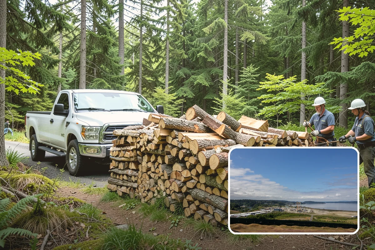 Firewood Area Cleanup in University Place, Pierce County, WA - Restores the whole firewood zone in one visit
