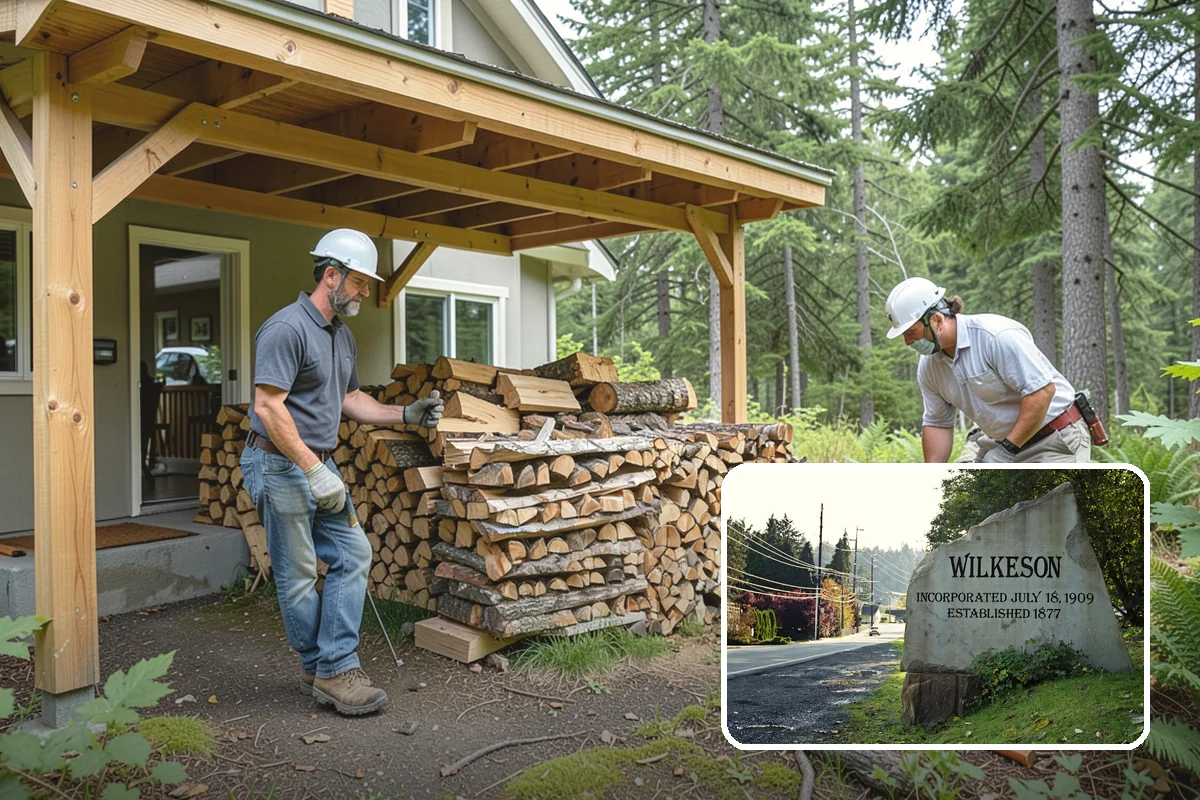 Firewood Area Cleanup in Wilkeson, Pierce County, WA - Restores the whole firewood zone in one visit