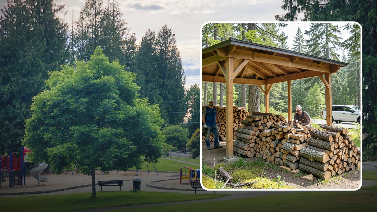 Firewood Covers in Bonney Lake, Pierce County, WA - We provide weatherproof firewood covers that shield your stack from constant Pacific Northwest rain while still letting it...