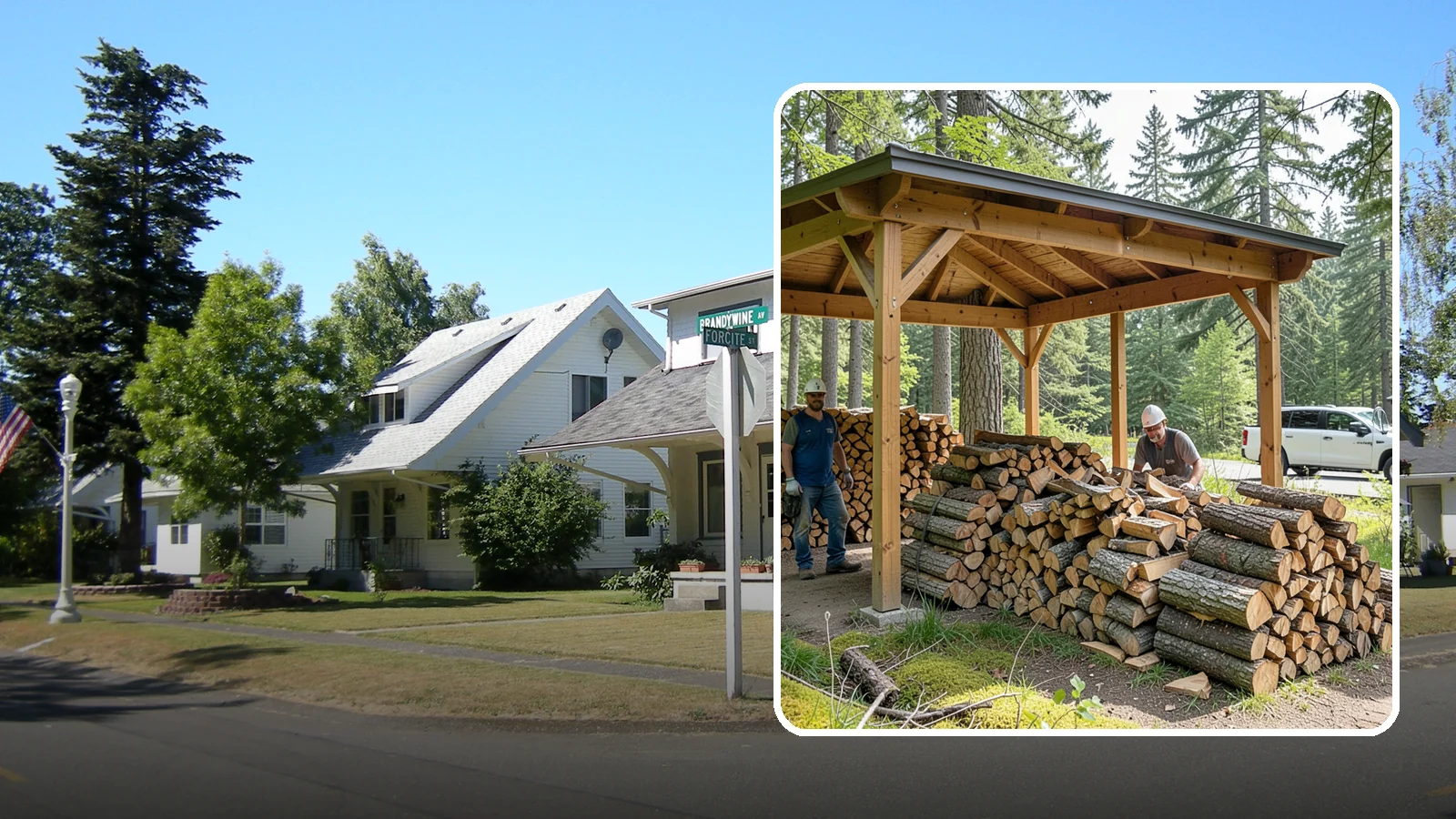Firewood Covers in DuPont, Pierce County, WA - We provide weatherproof firewood covers that shield your stack from constant Pacific Northwest rain while still letting it...