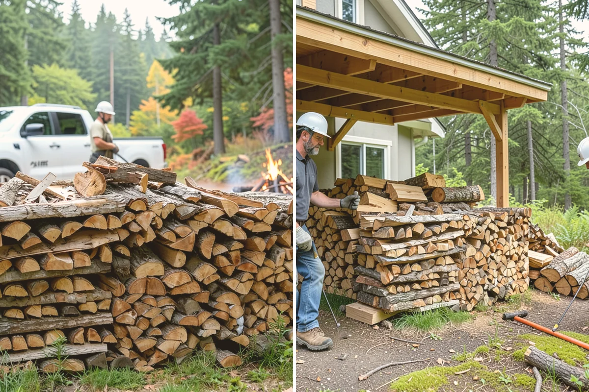 Firewood Covers in Eatonville, Pierce County, WA - Measure your stack dimensions and exposure
