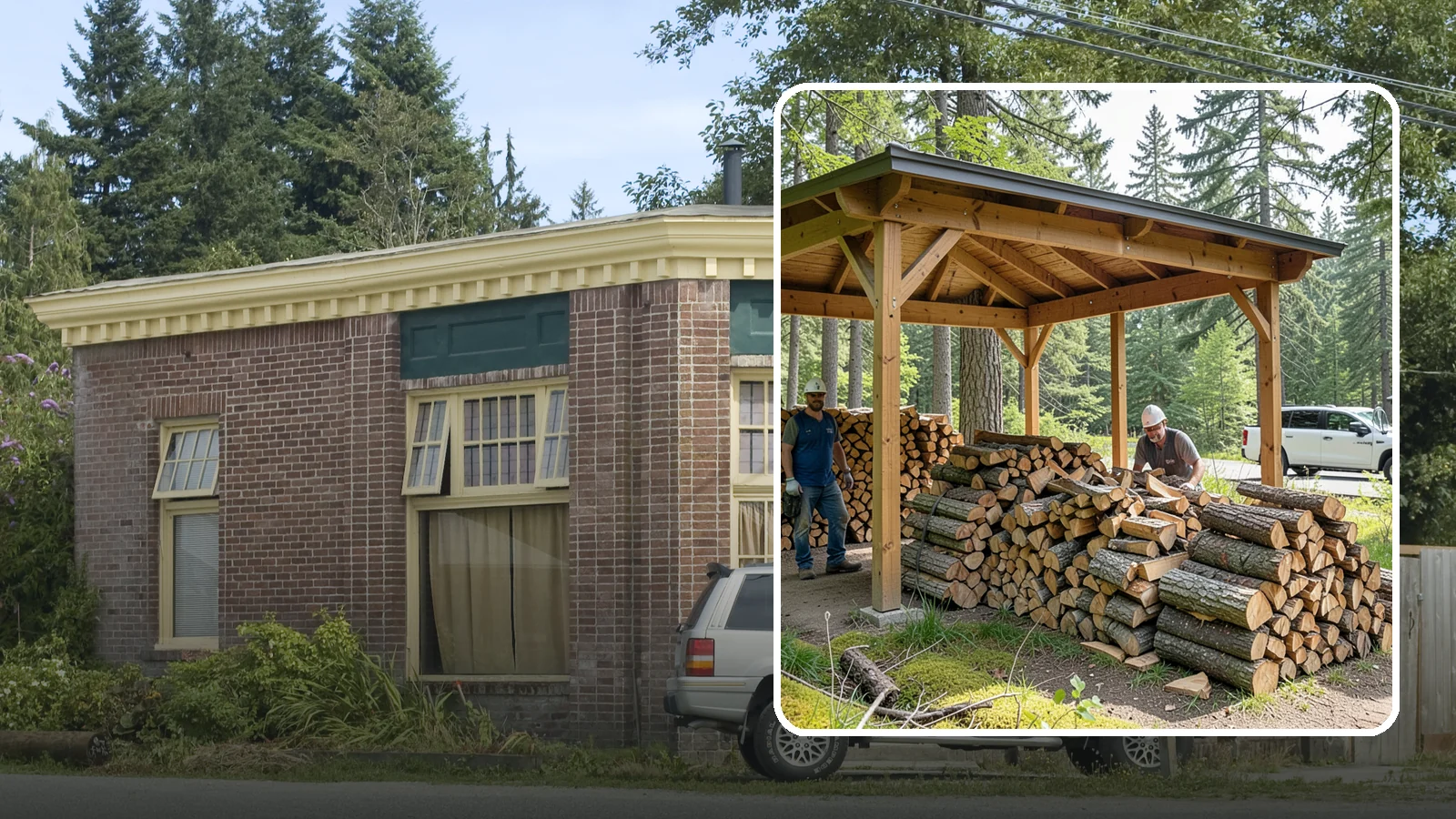 Firewood Covers in Hamilton, Skagit County, WA - We provide weatherproof firewood covers that shield your stack from constant Pacific Northwest rain while still letting it...