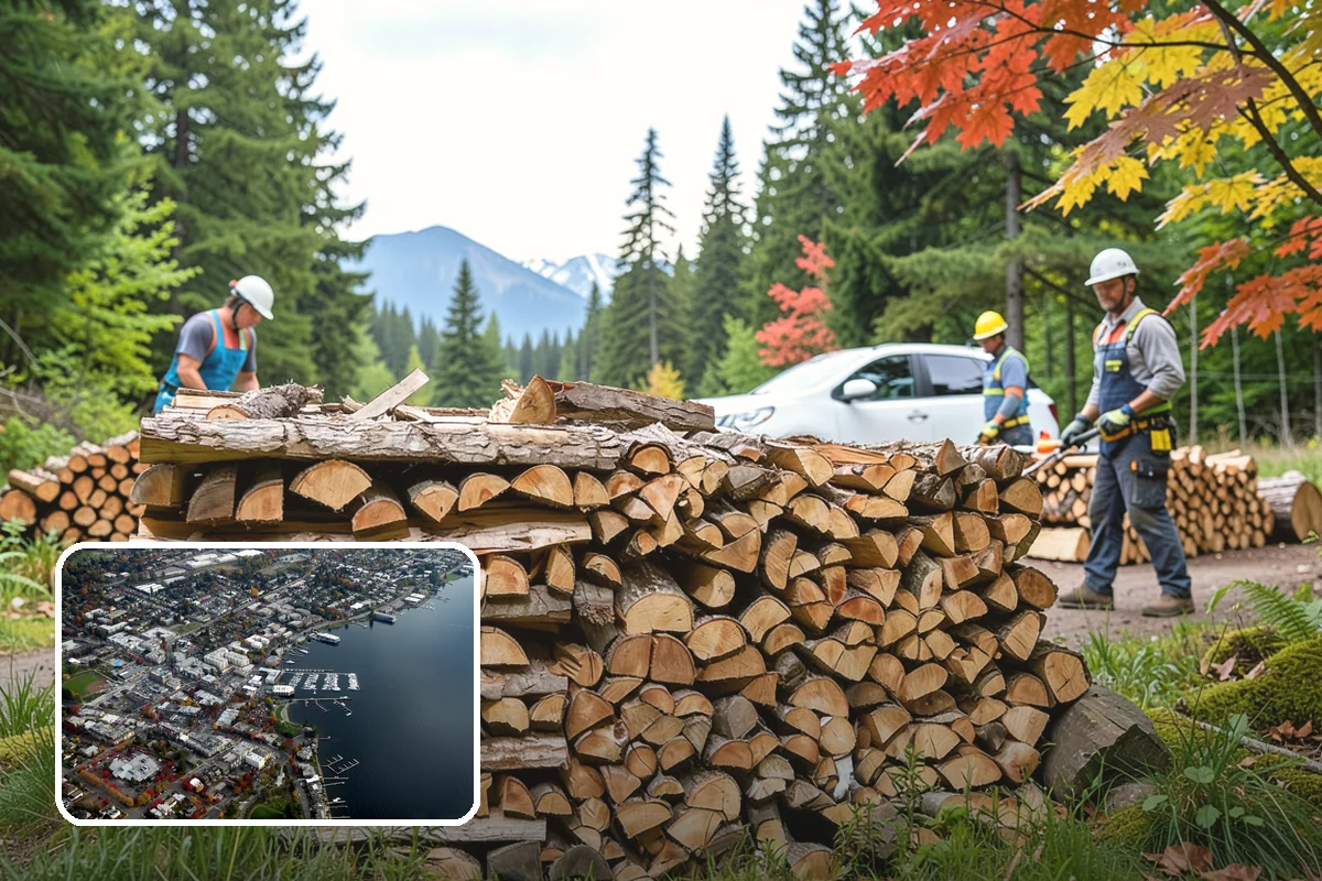 Firewood Covers in Kirkland, King County, WA - Blocks rain and snow from re-wetting seasoned wood