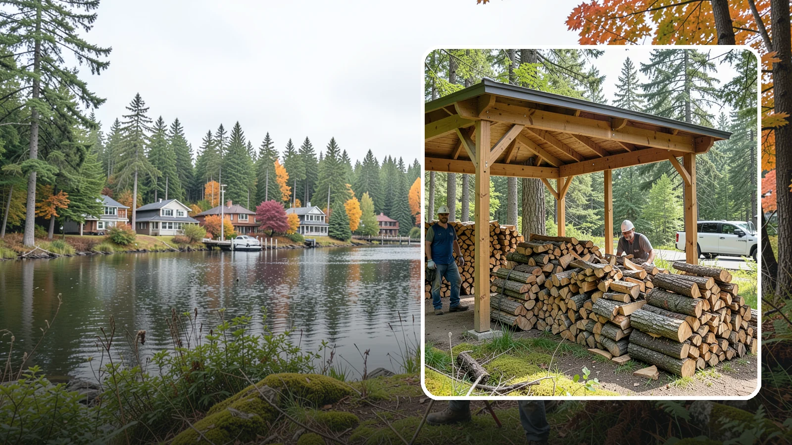 Firewood Covers in La Conner, Skagit County, WA - We provide weatherproof firewood covers that shield your stack from constant Pacific Northwest rain while still letting it...