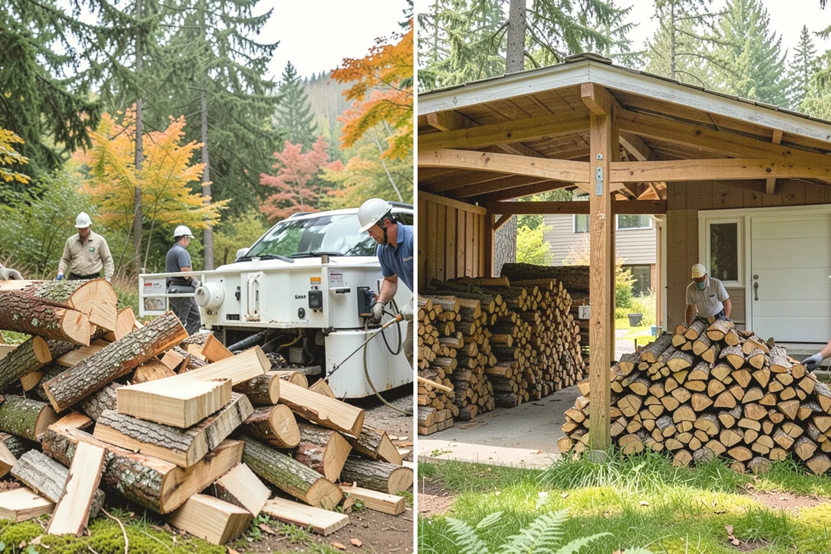 Firewood Covers in La Conner, Skagit County, WA - Measure your stack dimensions and exposure