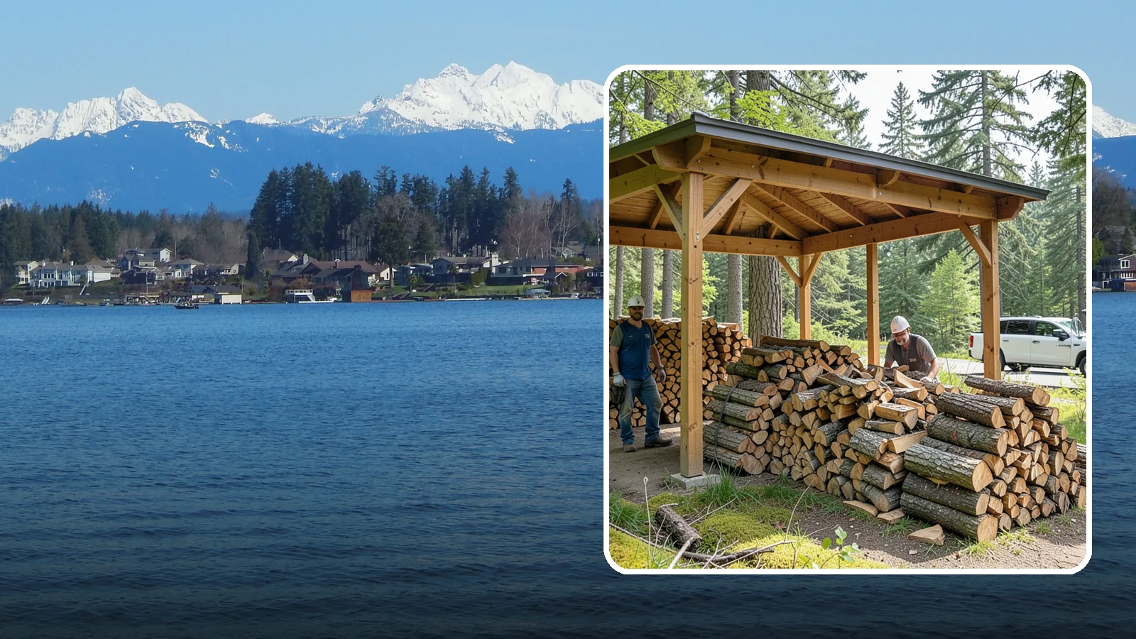 Firewood Covers in Lake Stevens, Snohomish County, WA - We provide weatherproof firewood covers that shield your stack from constant Pacific Northwest rain while still letting it...