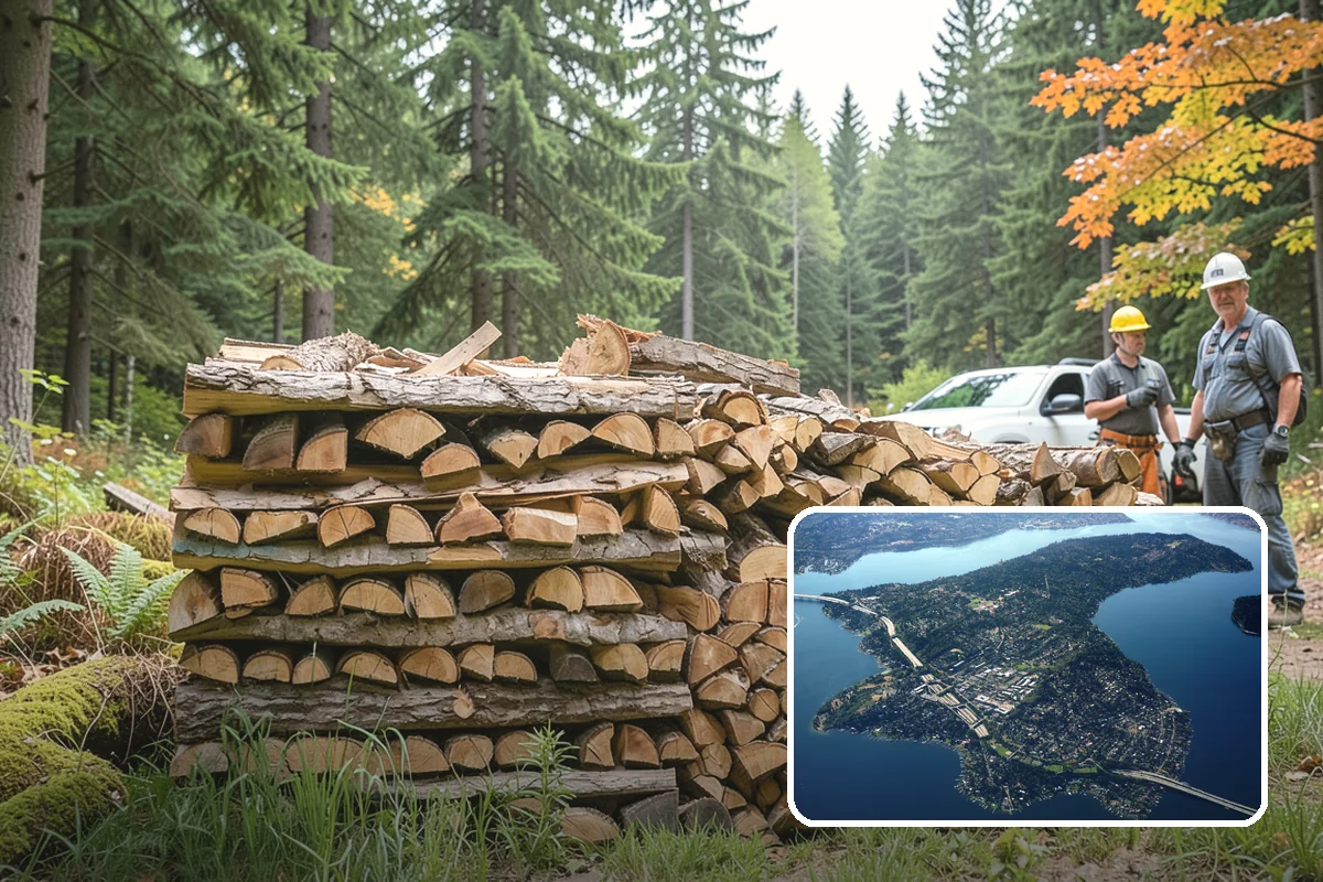 Firewood Covers in Mercer Island, King County, WA - Blocks rain and snow from re-wetting seasoned wood