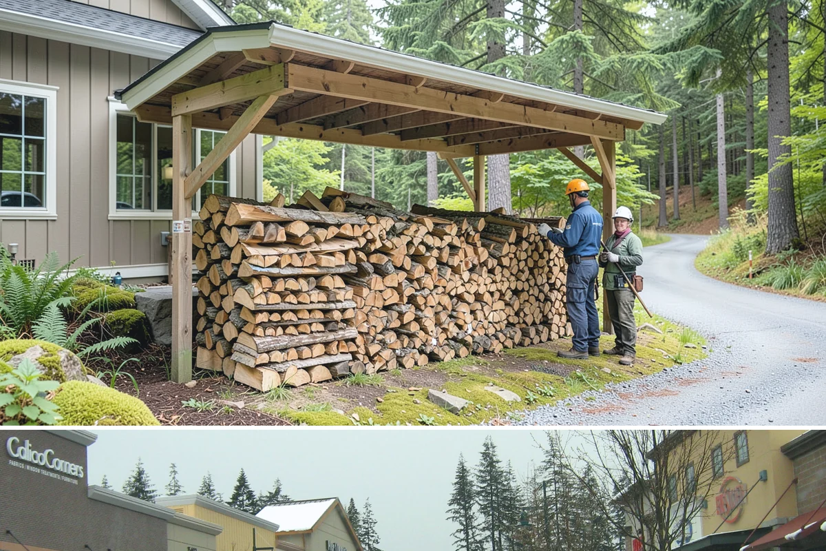 Firewood Covers in Mill Creek, Snohomish County, WA - Add covers before the fall rains set in so your summer-seasoned wood stays ready to burn.