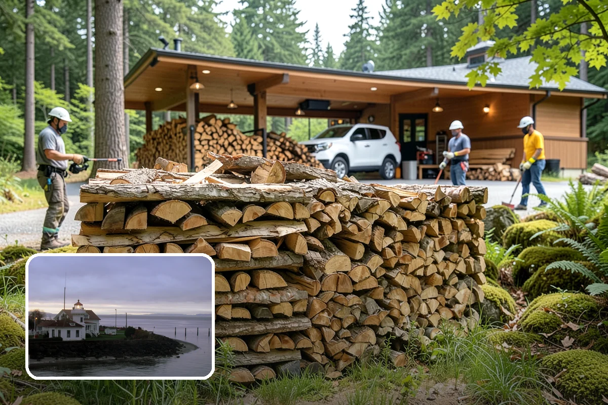Firewood Covers in Mukilteo, Snohomish County, WA - Blocks rain and snow from re-wetting seasoned wood