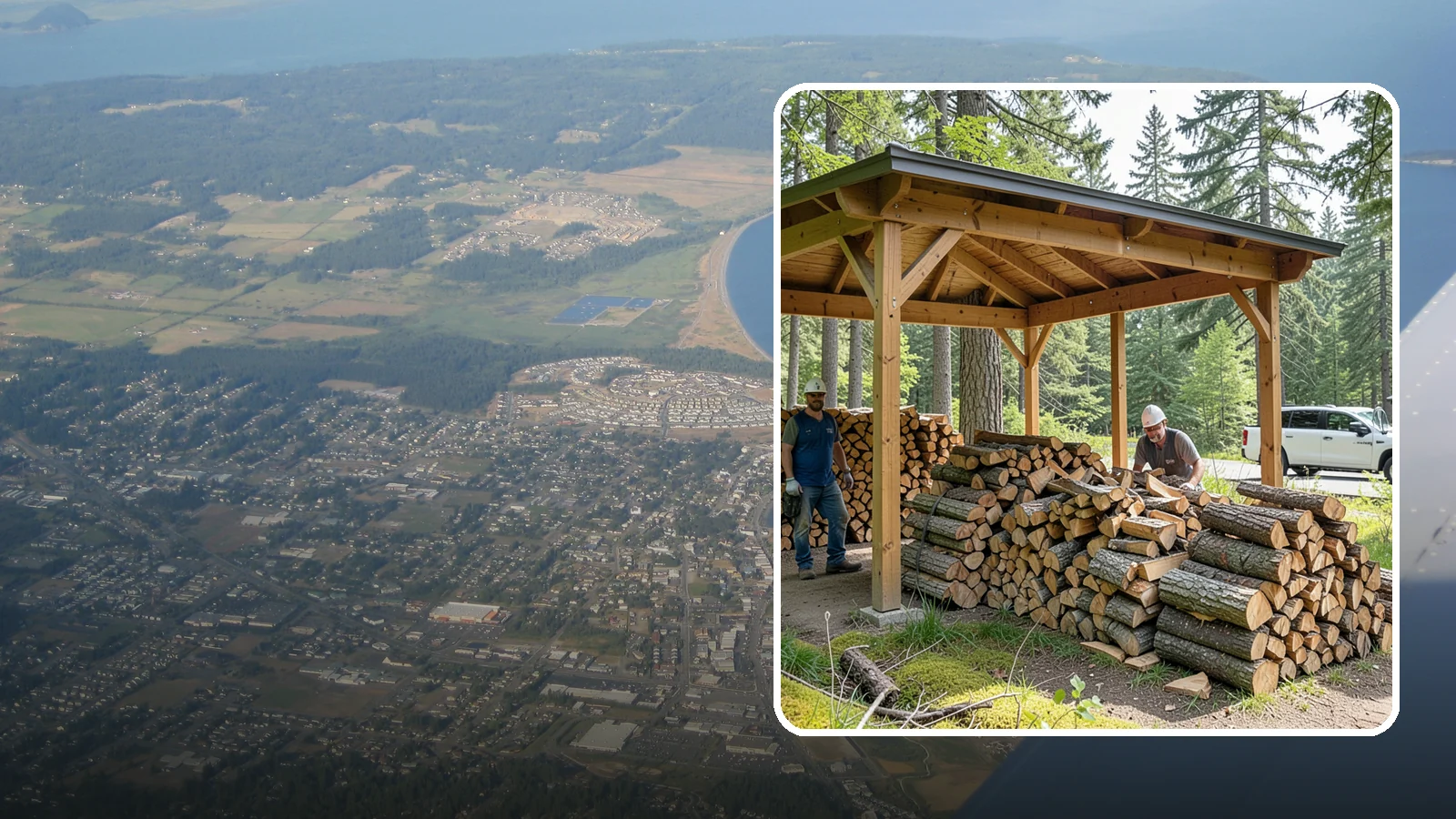 Firewood Covers in Oak Harbor, Island County, WA - We provide weatherproof firewood covers that shield your stack from constant Pacific Northwest rain while still letting it...
