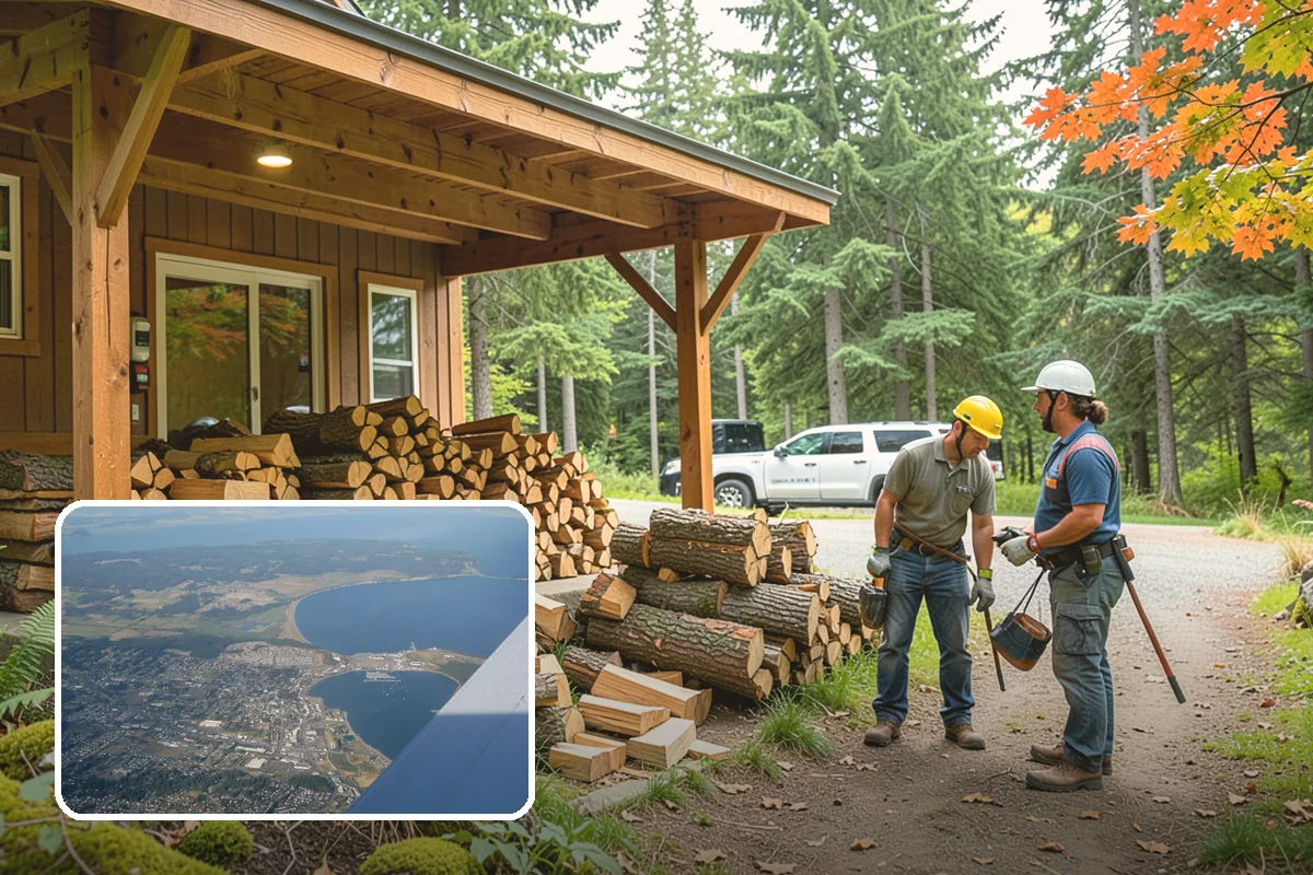Firewood Covers in Oak Harbor, Island County, WA - Blocks rain and snow from re-wetting seasoned wood
