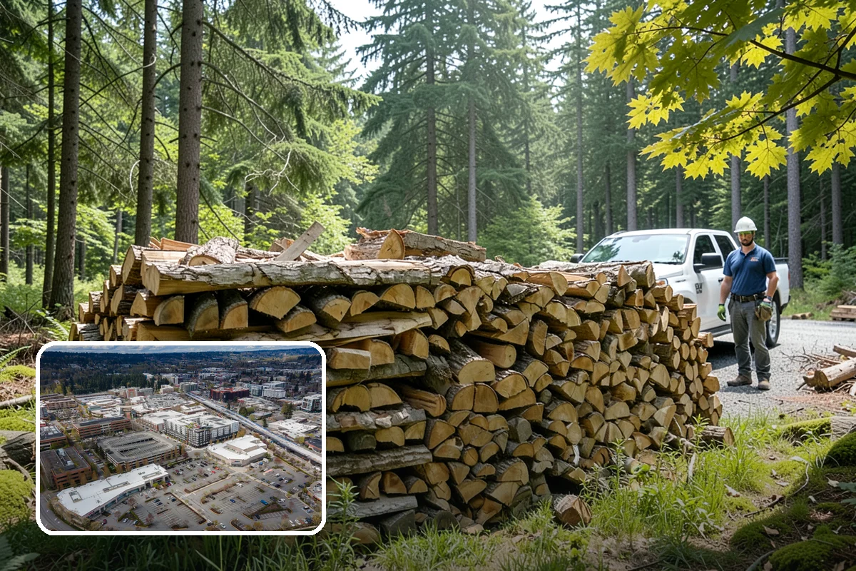 Firewood Covers in Redmond, King County, WA - Blocks rain and snow from re-wetting seasoned wood