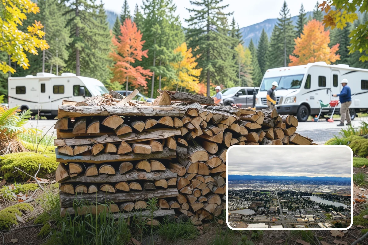 Firewood Covers in SeaTac, WA - Blocks rain and snow from re-wetting seasoned wood
