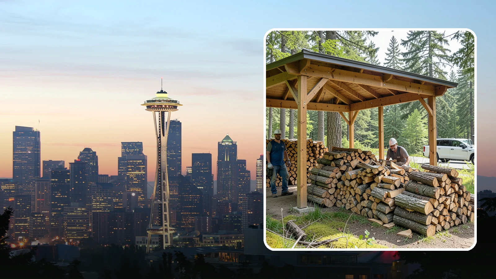 Firewood Covers in Seattle, King County, WA - We provide weatherproof firewood covers that shield your stack from constant Pacific Northwest rain while still letting it...