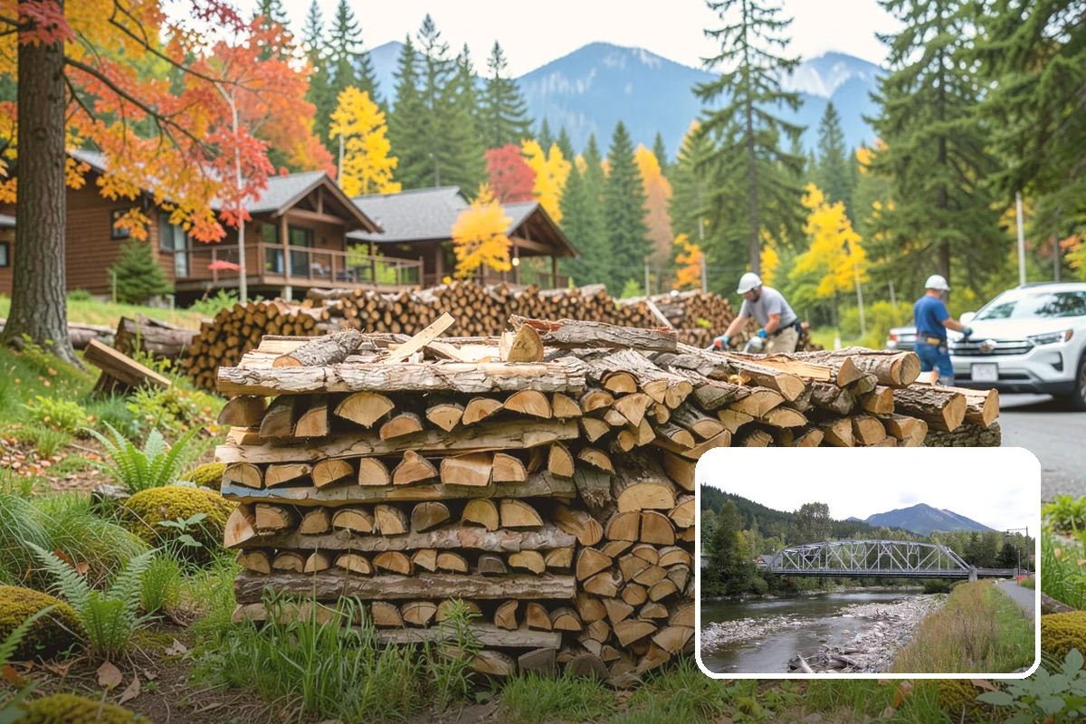 Firewood Covers in Skykomish, King County, WA - Blocks rain and snow from re-wetting seasoned wood