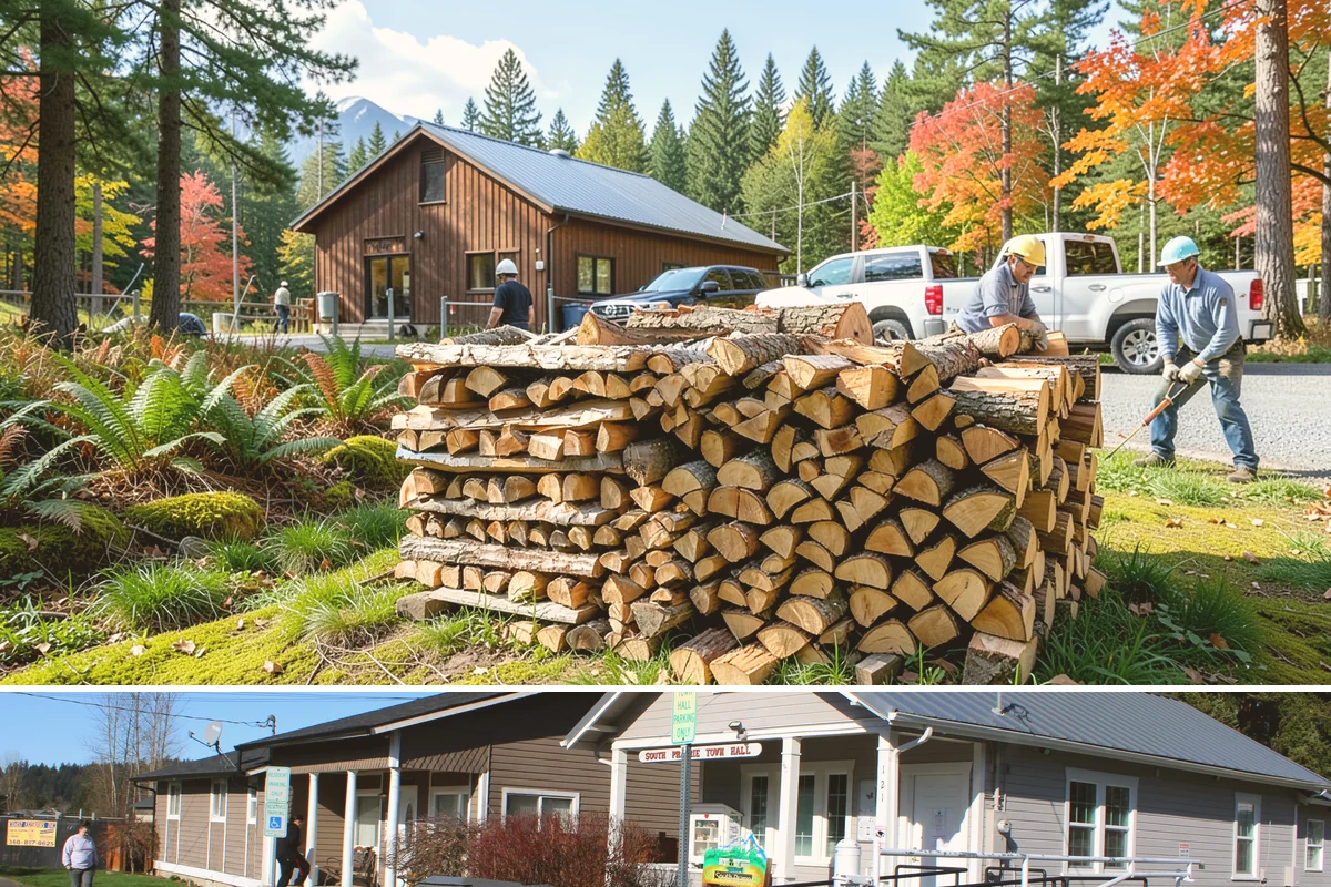 Firewood Covers in South Prairie, Pierce County, WA - Add covers before the fall rains set in so your summer-seasoned wood stays ready to burn.