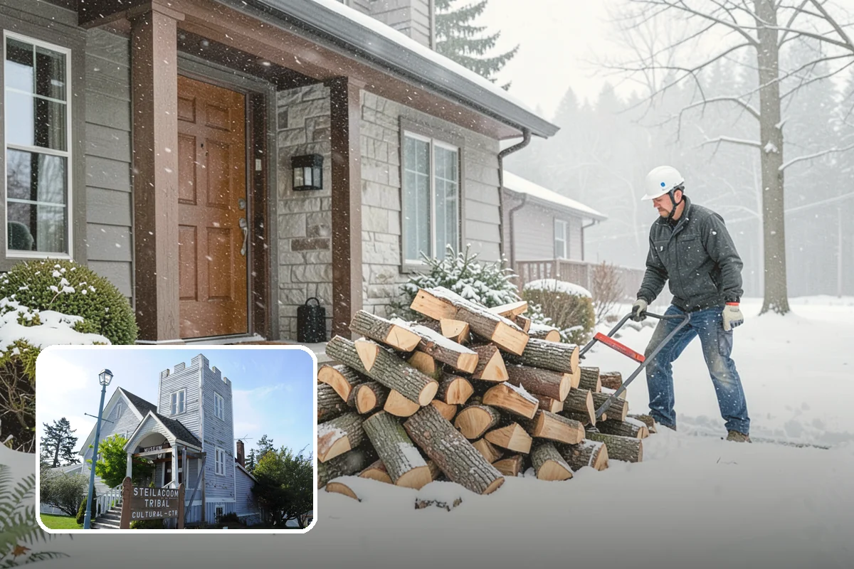 Firewood Covers in Steilacoom, Pierce County, WA - Blocks rain and snow from re-wetting seasoned wood