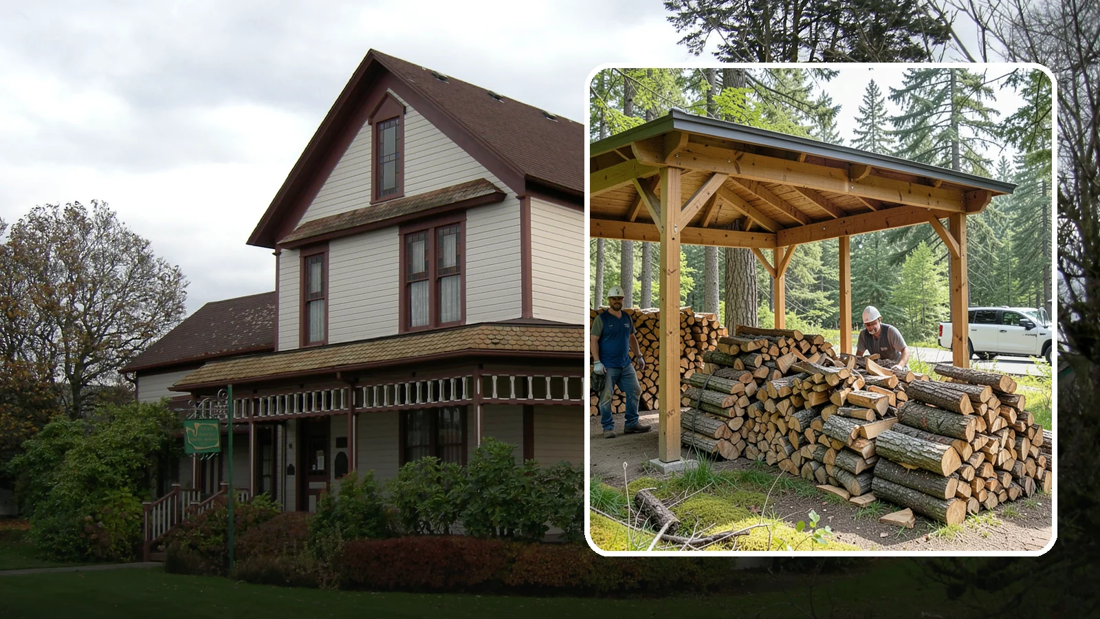 Firewood Covers in Sumner, Pierce County, WA - We provide weatherproof firewood covers that shield your stack from constant Pacific Northwest rain while still letting it...