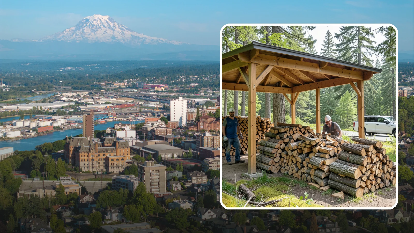 Firewood Covers in Tacoma, Pierce County, WA - We provide weatherproof firewood covers that shield your stack from constant Pacific Northwest rain while still letting it...