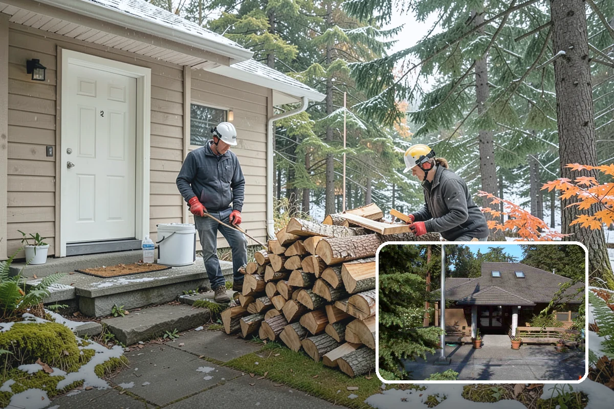 Firewood Covers in Yarrow Point, King County, WA - Blocks rain and snow from re-wetting seasoned wood
