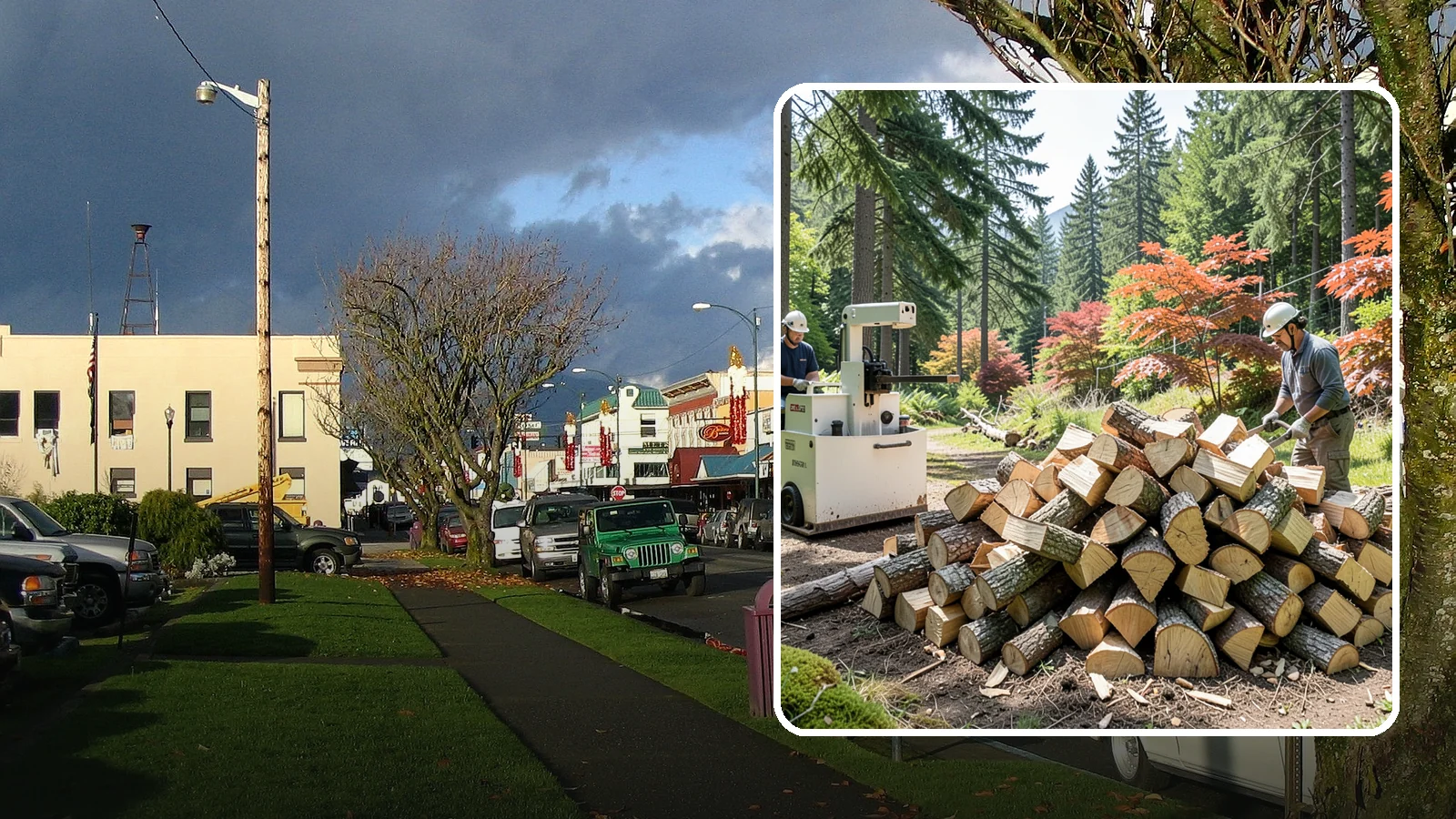Firewood Cutting in Arlington, Snohomish County, WA - Precise firewood cutting that brings logs down to the burn lengths your appliance needs.