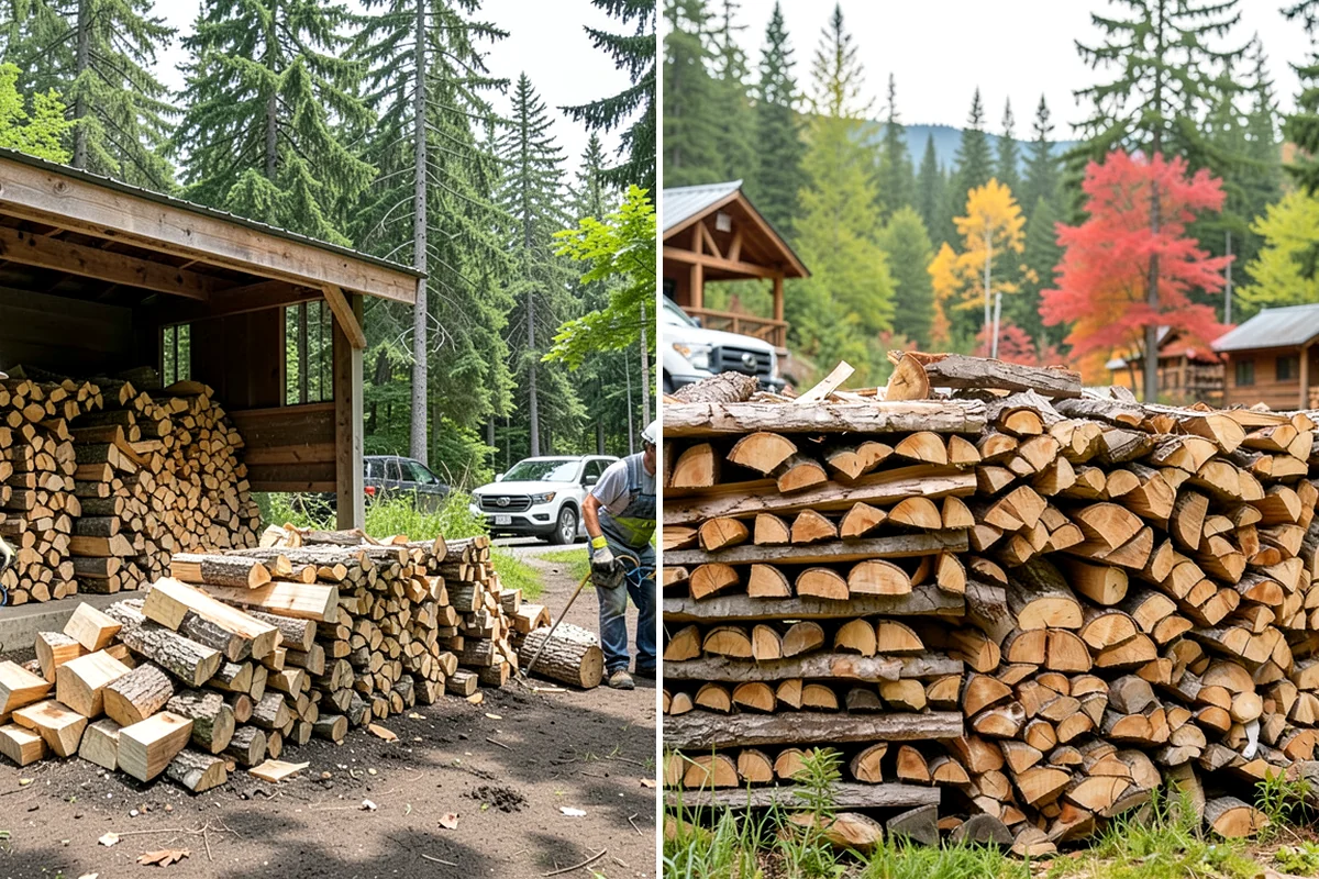 Firewood Cutting in Arlington, Snohomish County, WA - Confirm your target burn length and volume