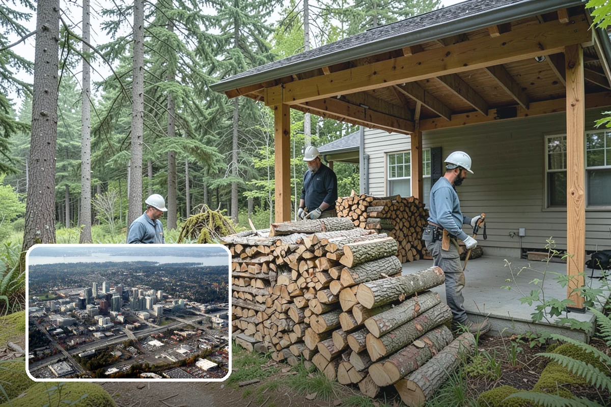 Firewood Cutting in Bellevue, King County, WA - Consistent lengths that fit your appliance