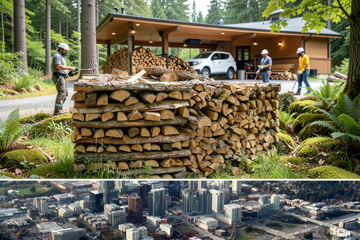 Firewood Cutting in Bellevue, King County, WA - Schedule cutting in spring or summer so pieces have the dry season to season before winter.