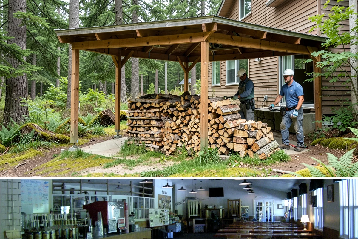 Firewood Cutting in Black Diamond, King County, WA - Schedule cutting in spring or summer so pieces have the dry season to season before winter.