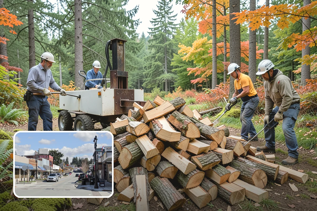 Firewood Cutting in Bothell, King County, WA - Consistent lengths that fit your appliance