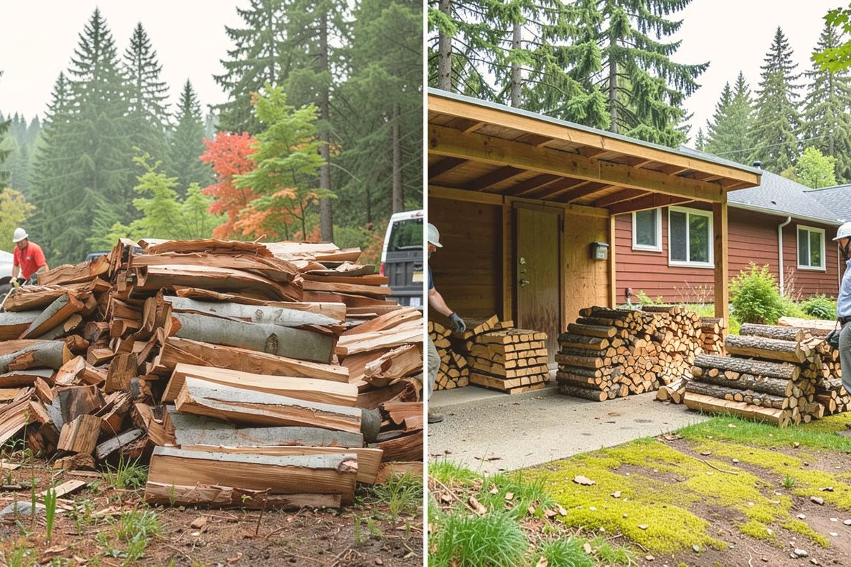 Firewood Cutting in Brier, Snohomish County, WA - Confirm your target burn length and volume
