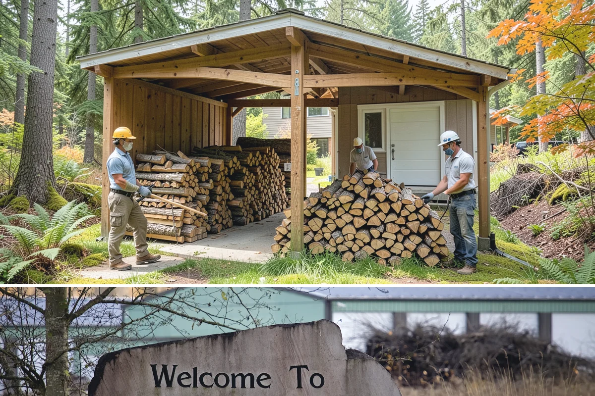 Firewood Cutting in Buckley, Pierce County, WA - Schedule cutting in spring or summer so pieces have the dry season to season before winter.